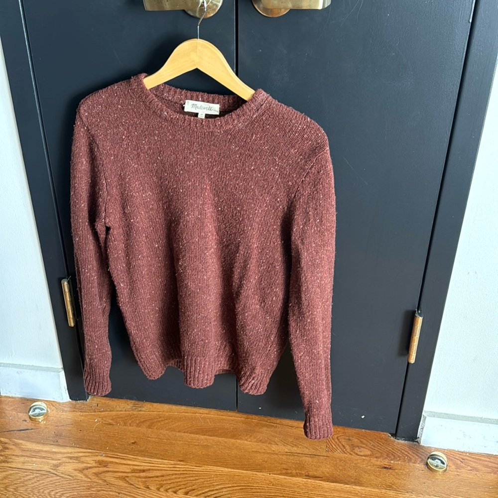 Madewell crew neck sweater XS brown/burgundy